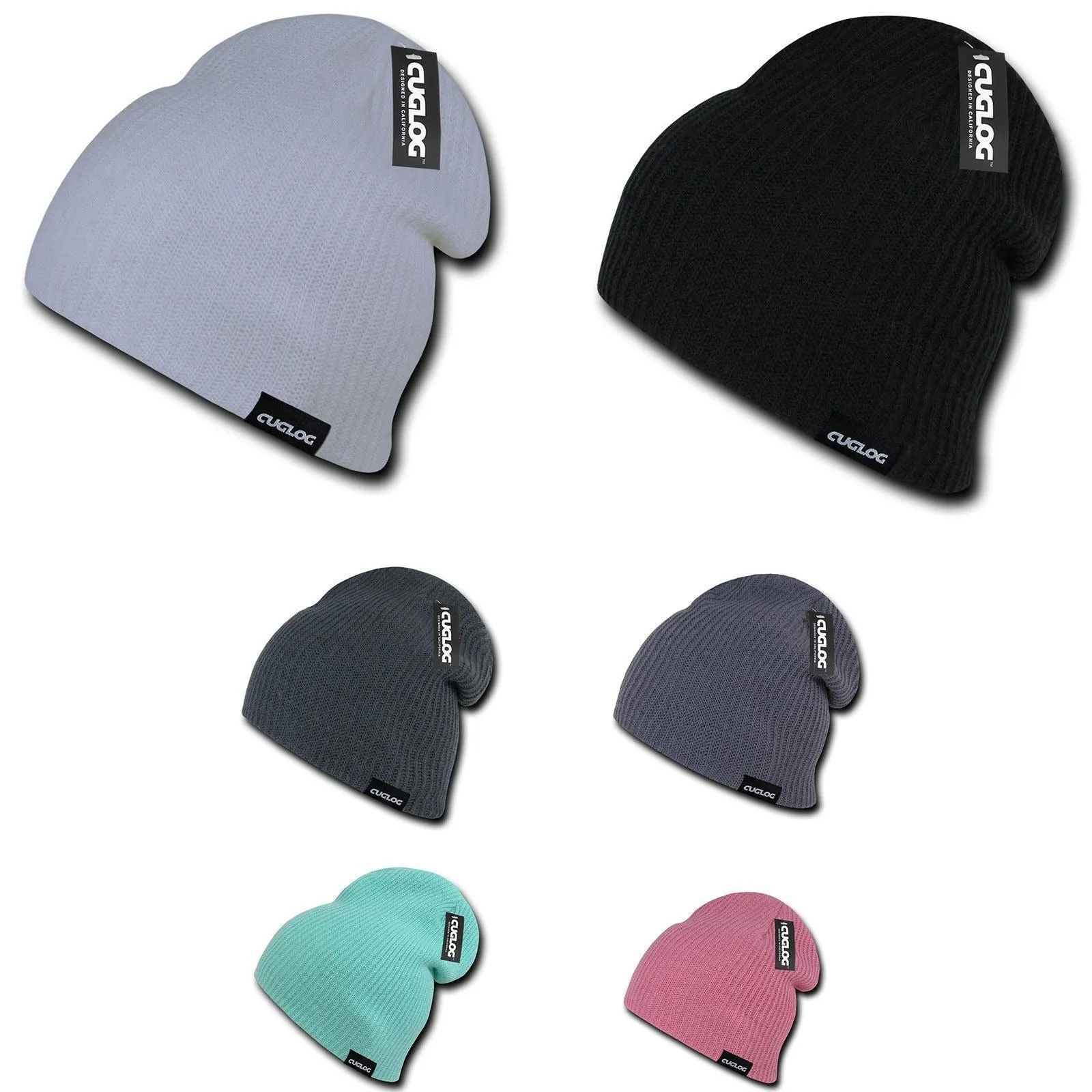 1 Dozen Cuglog Uluru Slouched Beanies Classic Knit Wholesale Lots