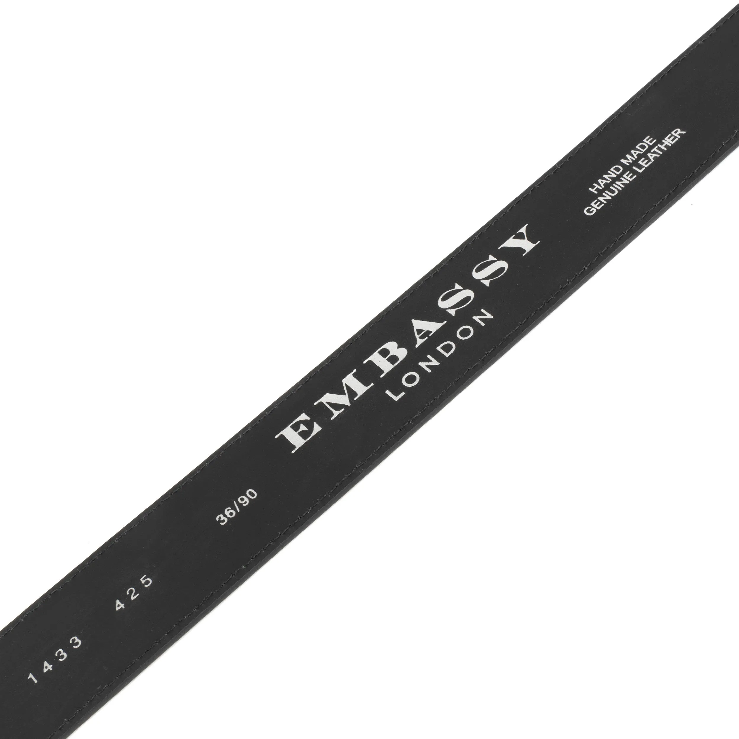 Alec - Black Navy - Men'classic belt in navy and black genuine leather combo
