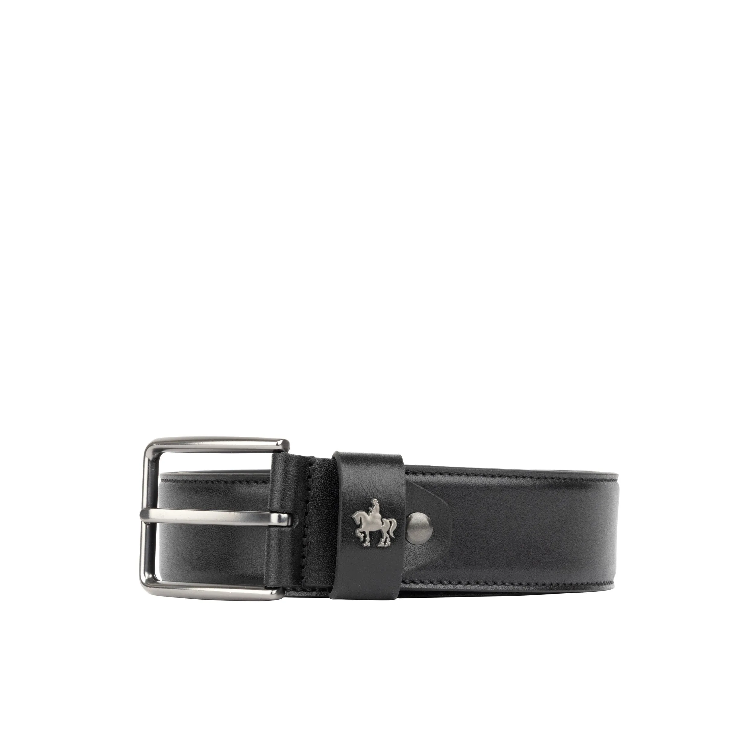 Alec - Black Navy - Men'classic belt in navy and black genuine leather combo