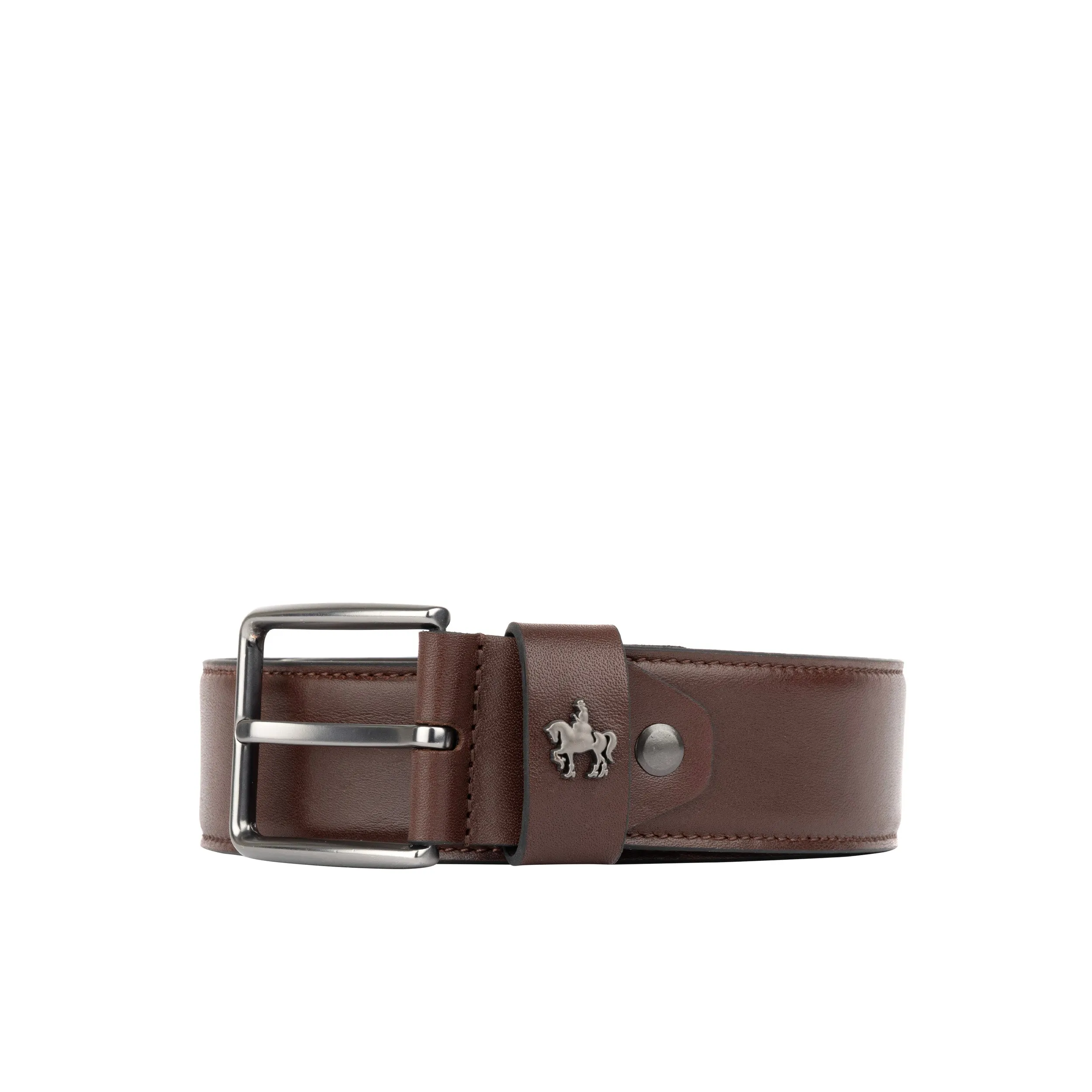 Alec - Brown Black - Men'classic belt in brown and black genuine leather combo