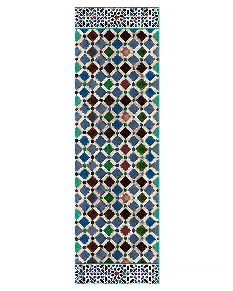 Alhambra Tiles Silk Chiffon Scarf