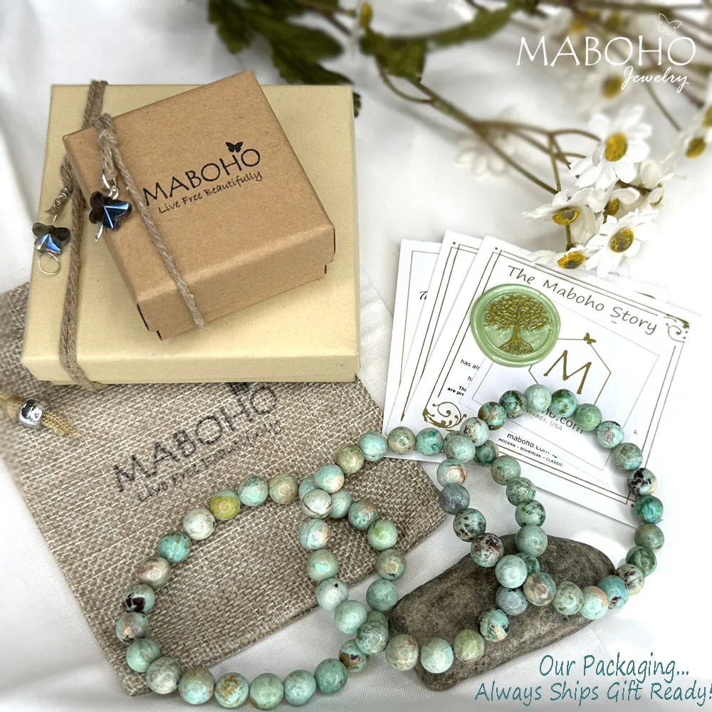 Amazonite Adjustable Leather Bar Bracelet Woman's Jewelry