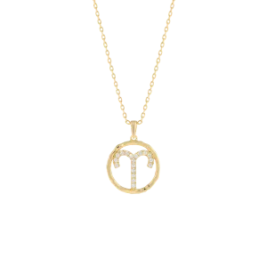 Aries medallion pendant necklace