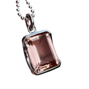 Bold Morganite Quartz Pendant