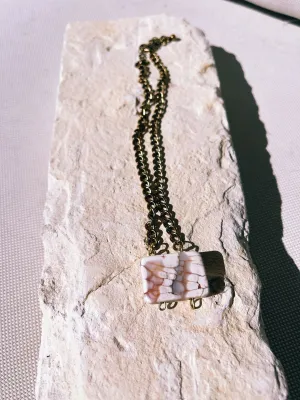 Butterfly Wing Stone Necklace