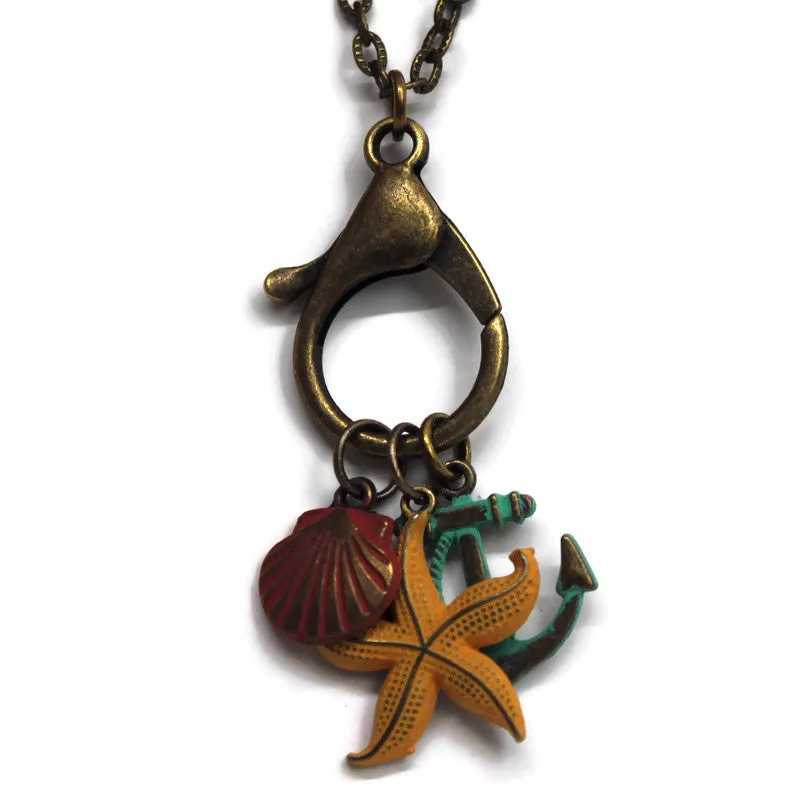 Charm Keeper Necklace Blank Bronze