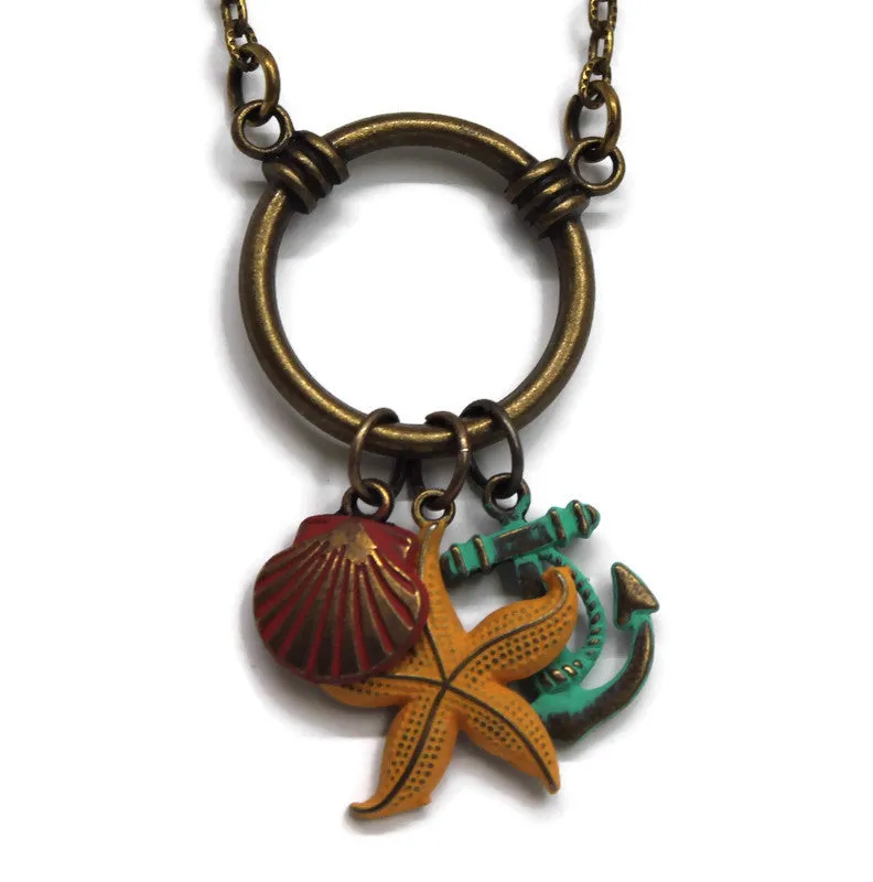 Charm Keeper Necklace Blank Bronze