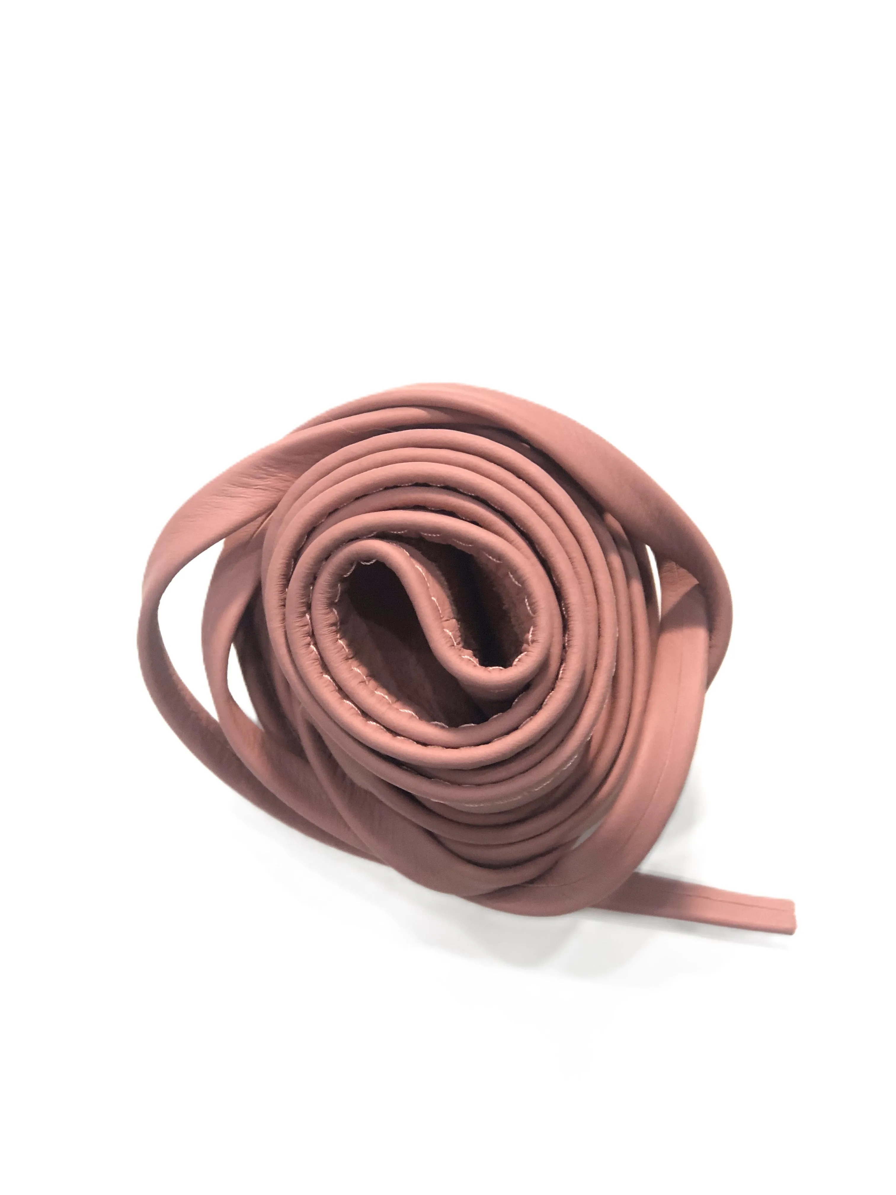 Dusky Pink Obi belt soft genuine leather wrap belt | Wide waist belt in genuine leather | Genunine leather wrap around boho dress belt