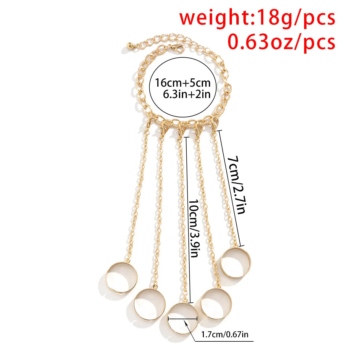 European And American Retro Sweet Cool Dark Single Bracelet Punk Metal Cross Chain Mitten-type Bracelet Women