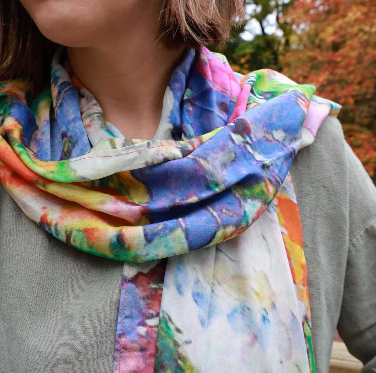 Fall Bouquet Cotton Scarf