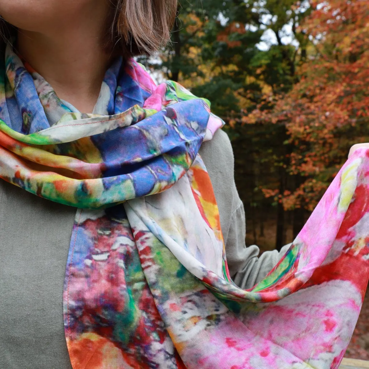 Fall Bouquet Cotton Scarf