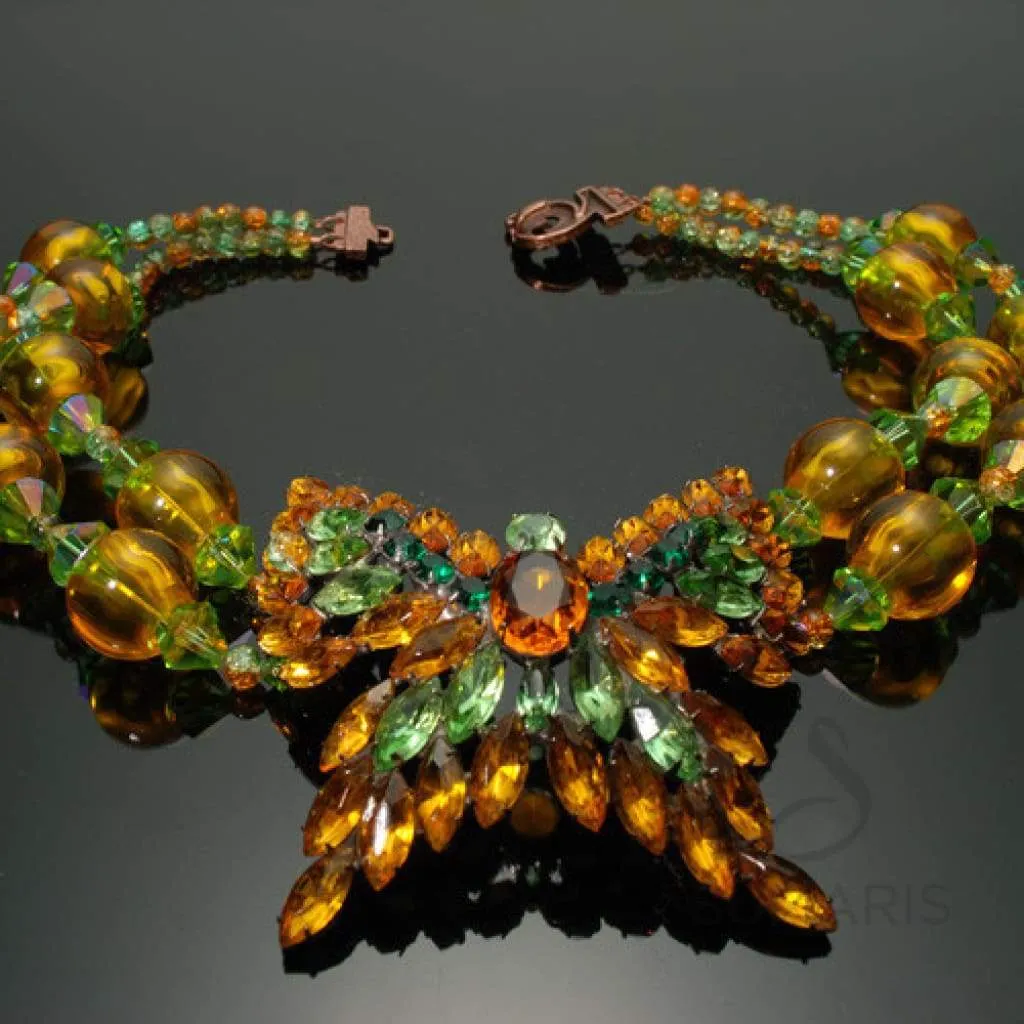FLUTTER-BY HONEY OOAK STATEMENT NECKLACE
