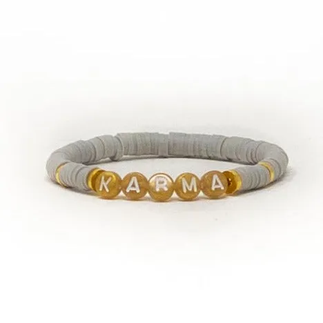 Gray “KARMA" Vibe Catcher Bracelet