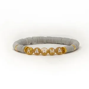 Gray “KARMA" Vibe Catcher Bracelet