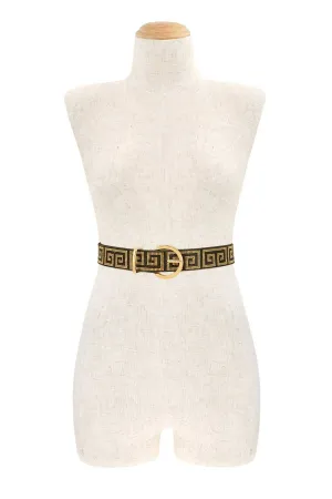 Greek Pattern Rhinestone Pave Belt