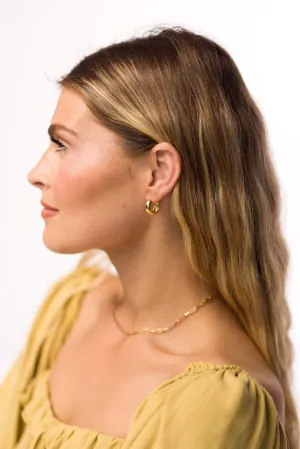 Halo Hoop Earrings in Gold