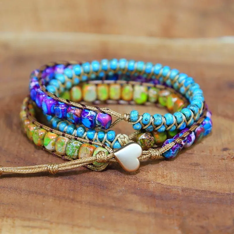 Handmade Bracelet Azure Agate Unisex