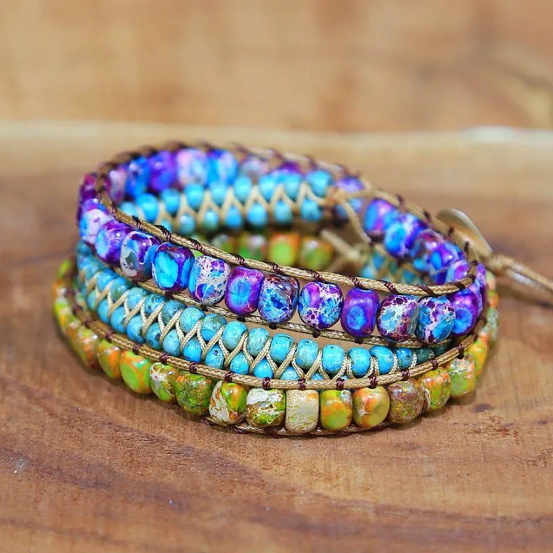Handmade Bracelet Azure Agate Unisex