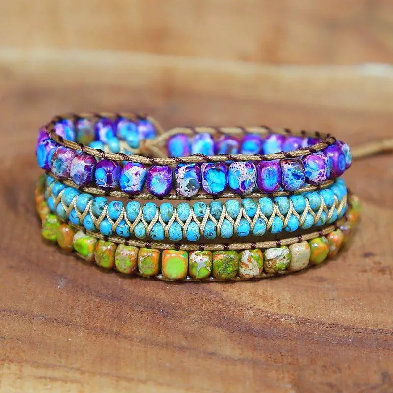 Handmade Bracelet Azure Agate Unisex
