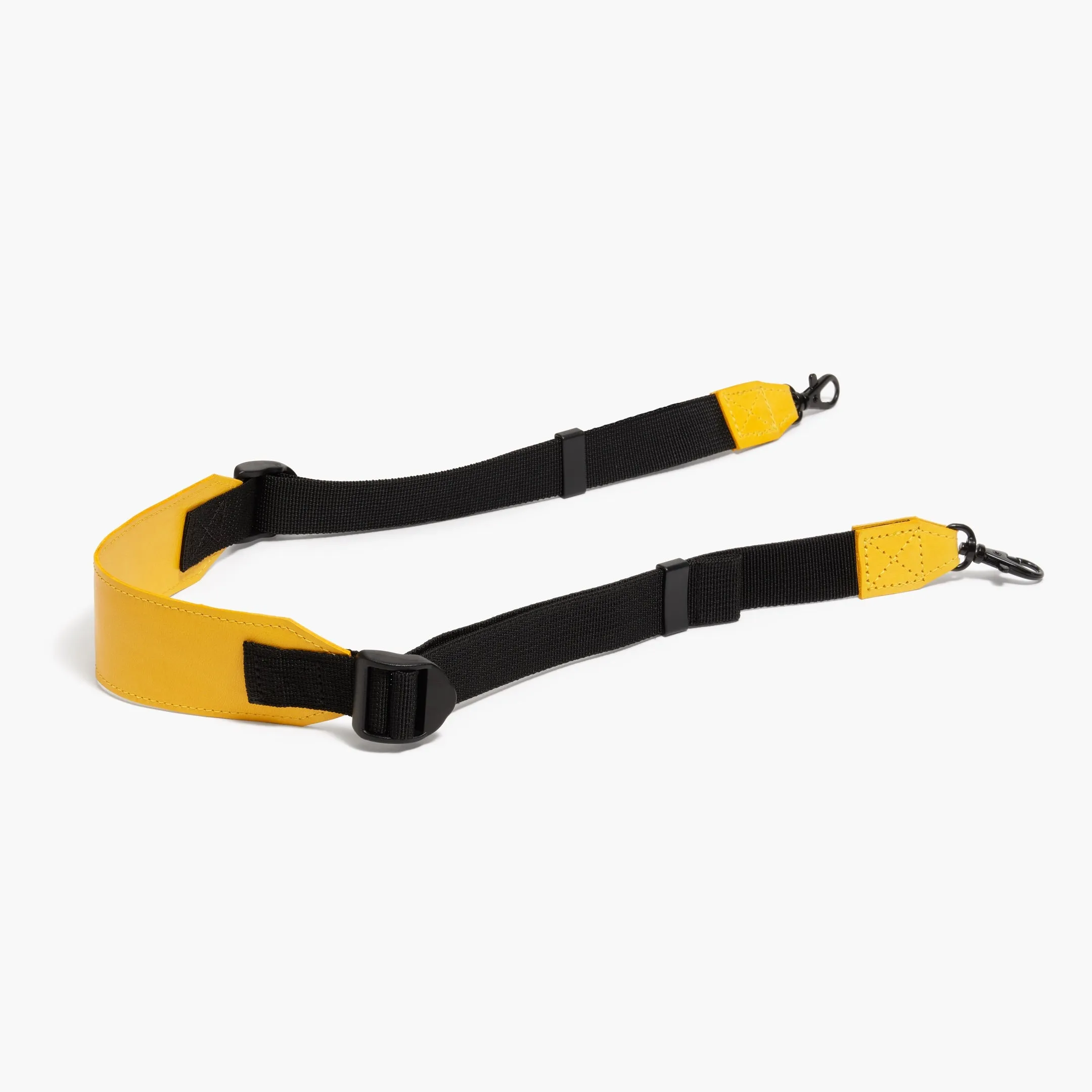 Hilo Upcycled Sacoche - Recycled Poly - Black / Cotton Zig Zag with Yellow Shoulder/ Black Webbing