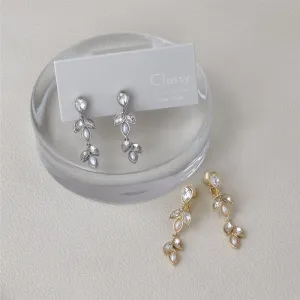 Leafy Ornate Drop Clip Ons