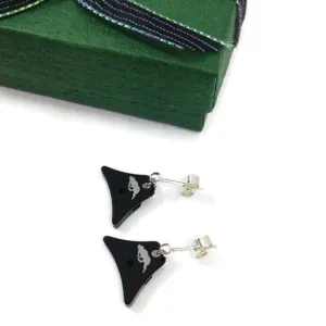 Logan A1 Black Whistle Charm Earrings