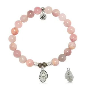 Madagascar Quartz Gemstone Bracelet with Oyster Sterling Silver Charm