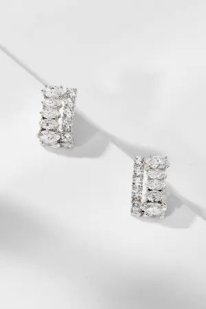 MATCHPOINT J HOOP CZ EARRINGS