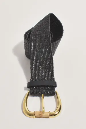 Metal Buckle Stretch Belt (Black)
