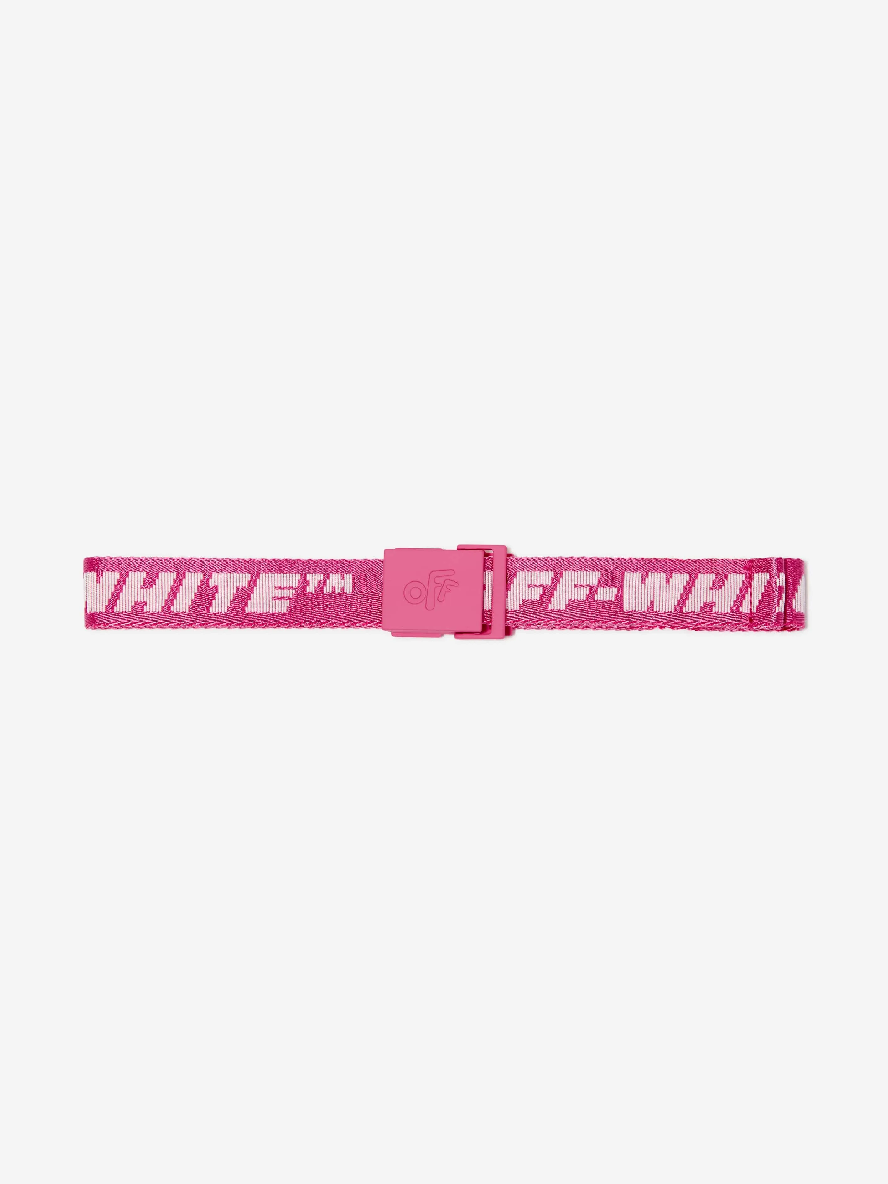 Off-White Girls Industrial Logo Belt in Pink