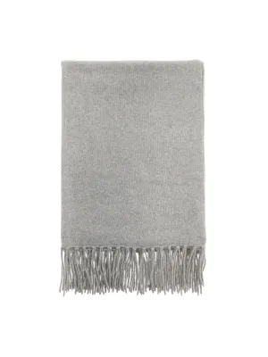 Olivia Raccoon Fringed Throw