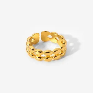 Oval Layered Ring