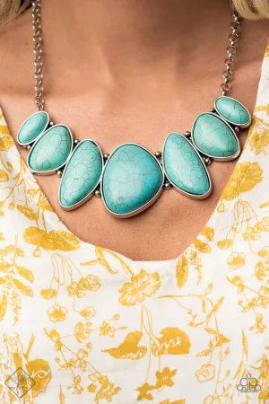 Paparazzi Necklace ~ Primitive - Blue - Fashion Fix Sept 2020