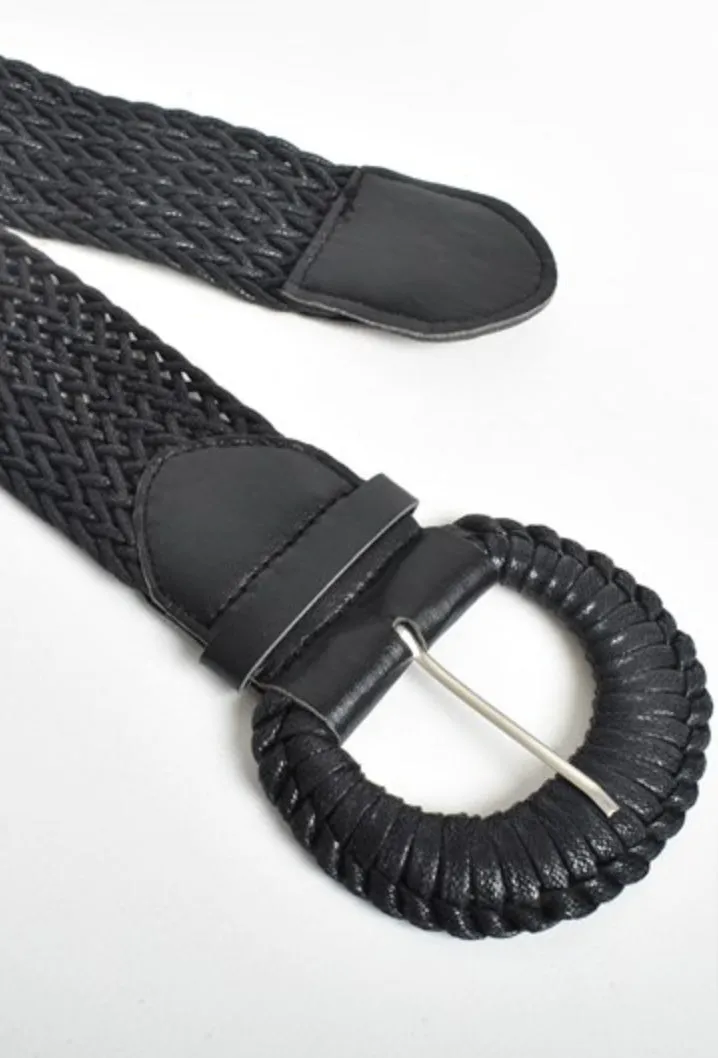 Plait Weave Byron Belt Black