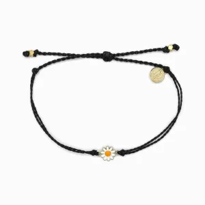 Pura Vida Daisy Charm Bracelet ~ Black