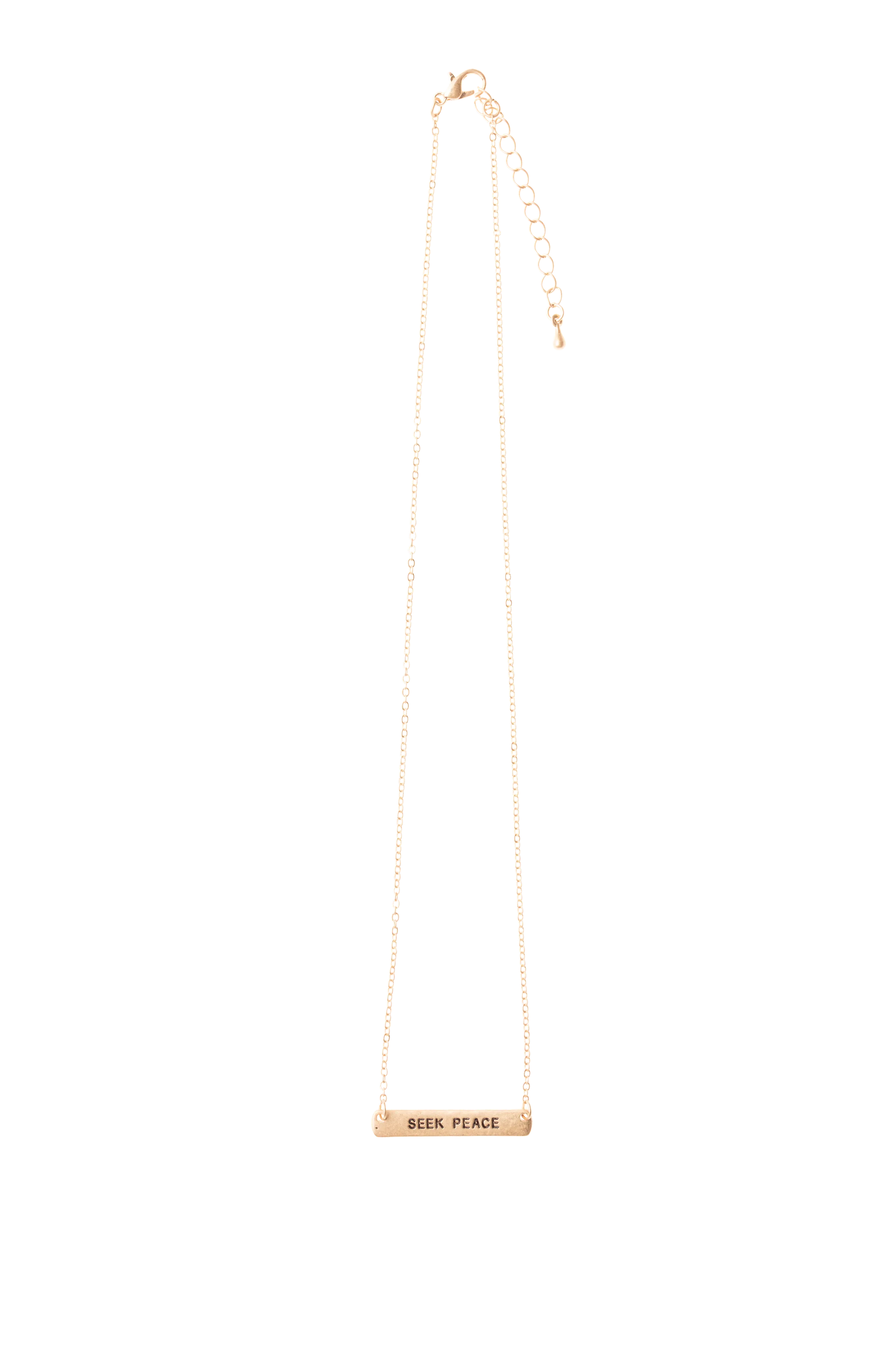 "Seek Peace" Positive Vibes Necklace