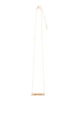 "Seek Peace" Positive Vibes Necklace