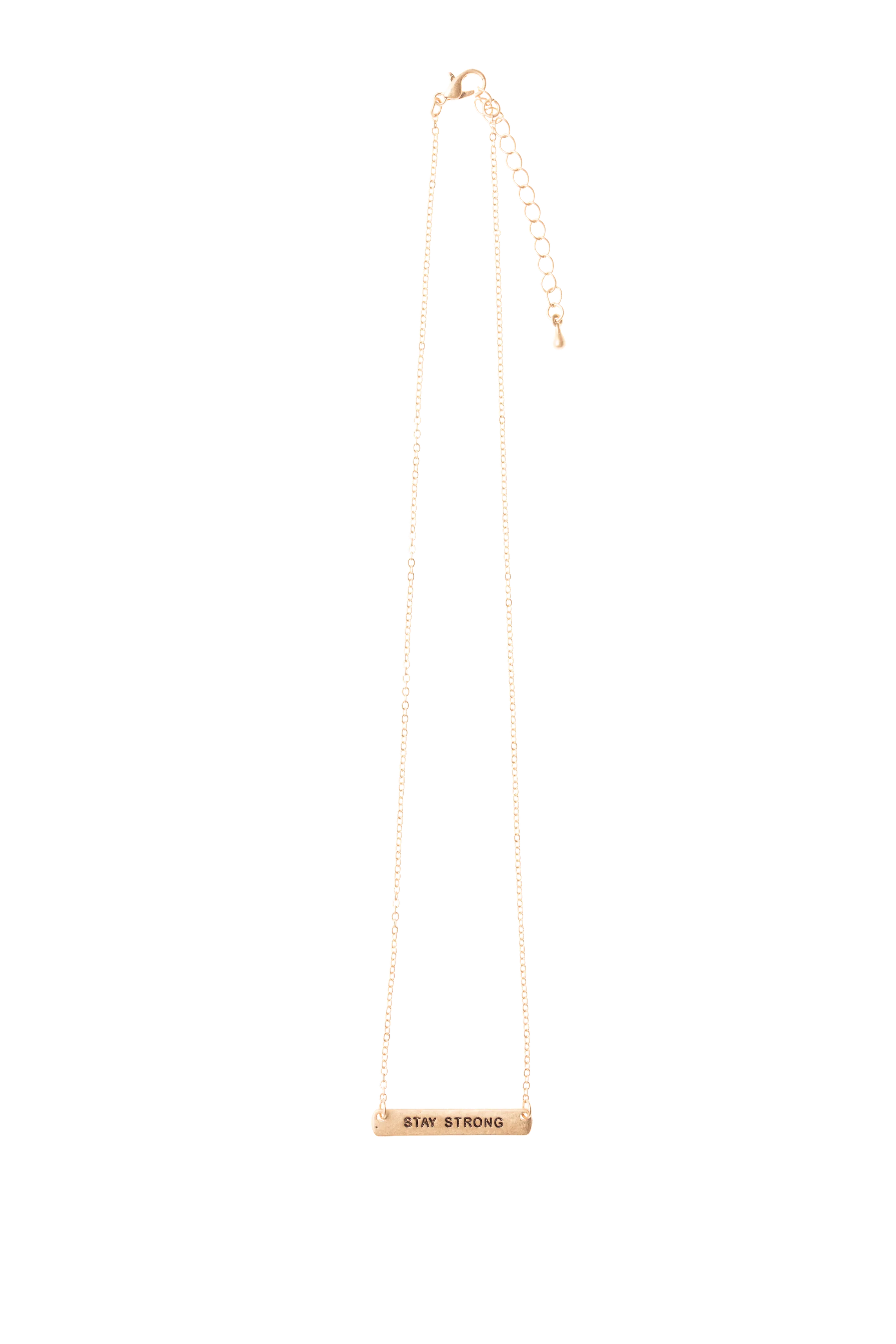 "Stay Strong" Positive Vibes Necklace