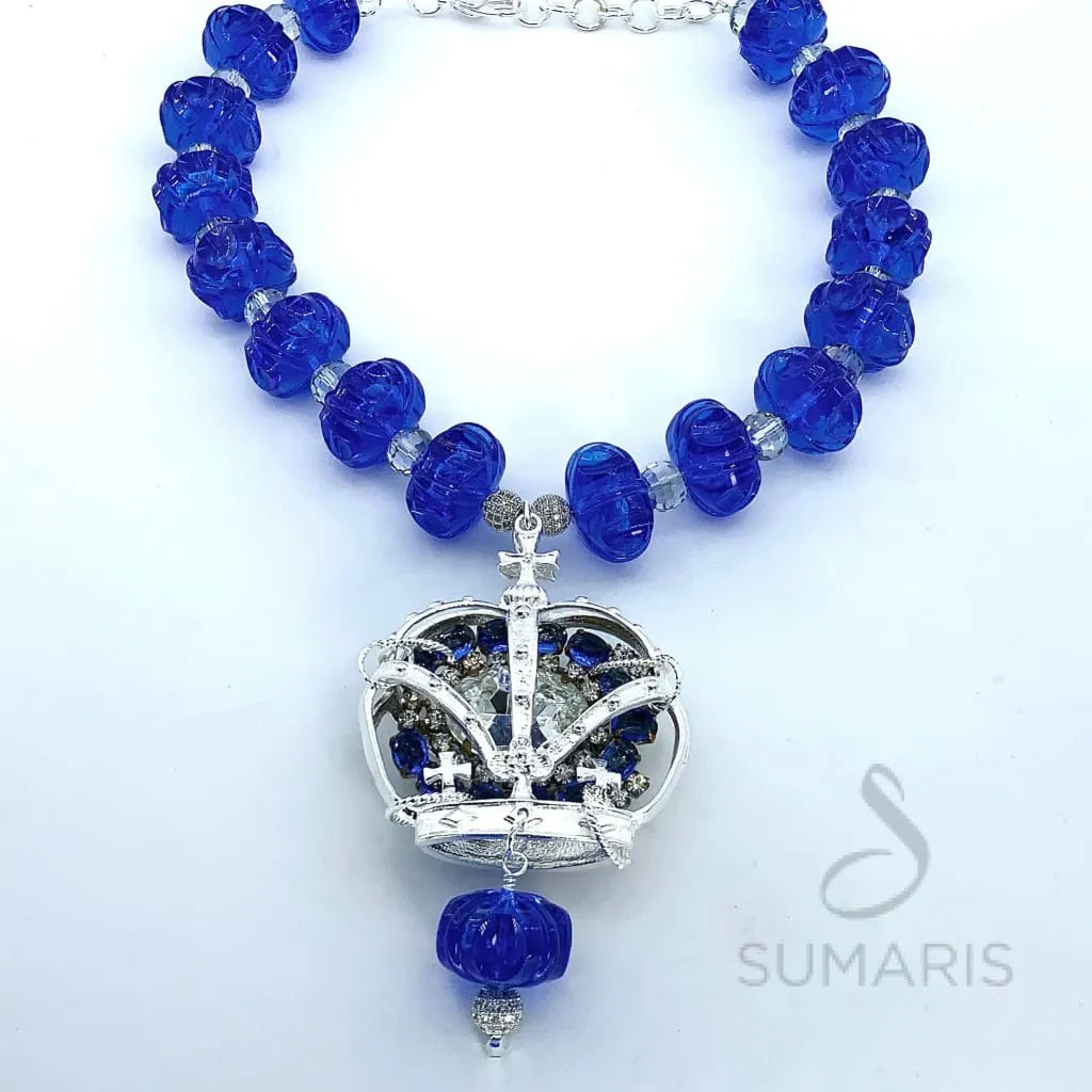 ROYAL AZURITE OOAK STATEMENT NECKLACE