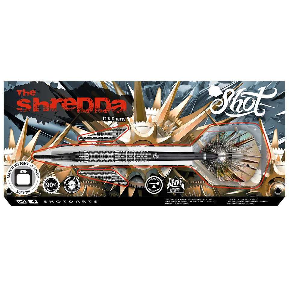 Shot Gnarley Shredda Soft Tip Darts - 20gm