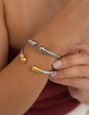 Silver Classic Cable Cuff