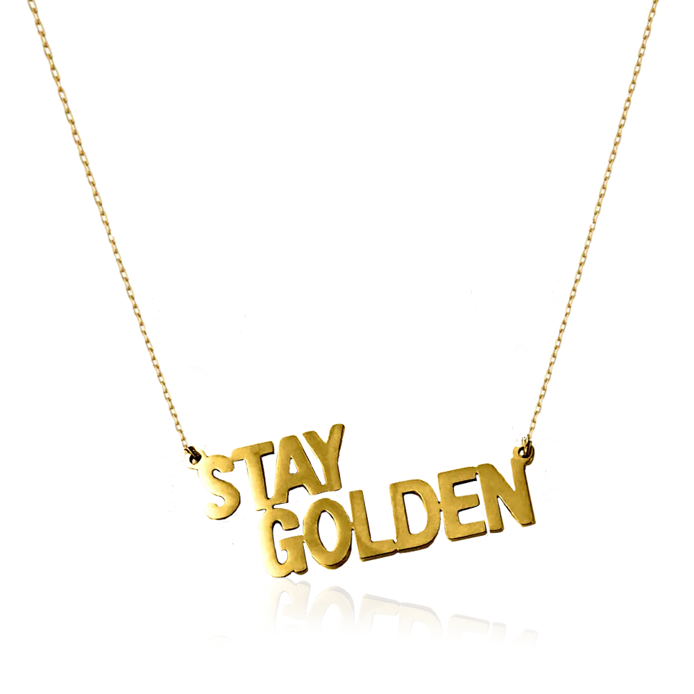 STATEMENT QUOTE MINI HALSBAND - STAY GOLDEN