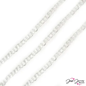 Thunder Polish Glass Strand in 4MM Crystal Cube