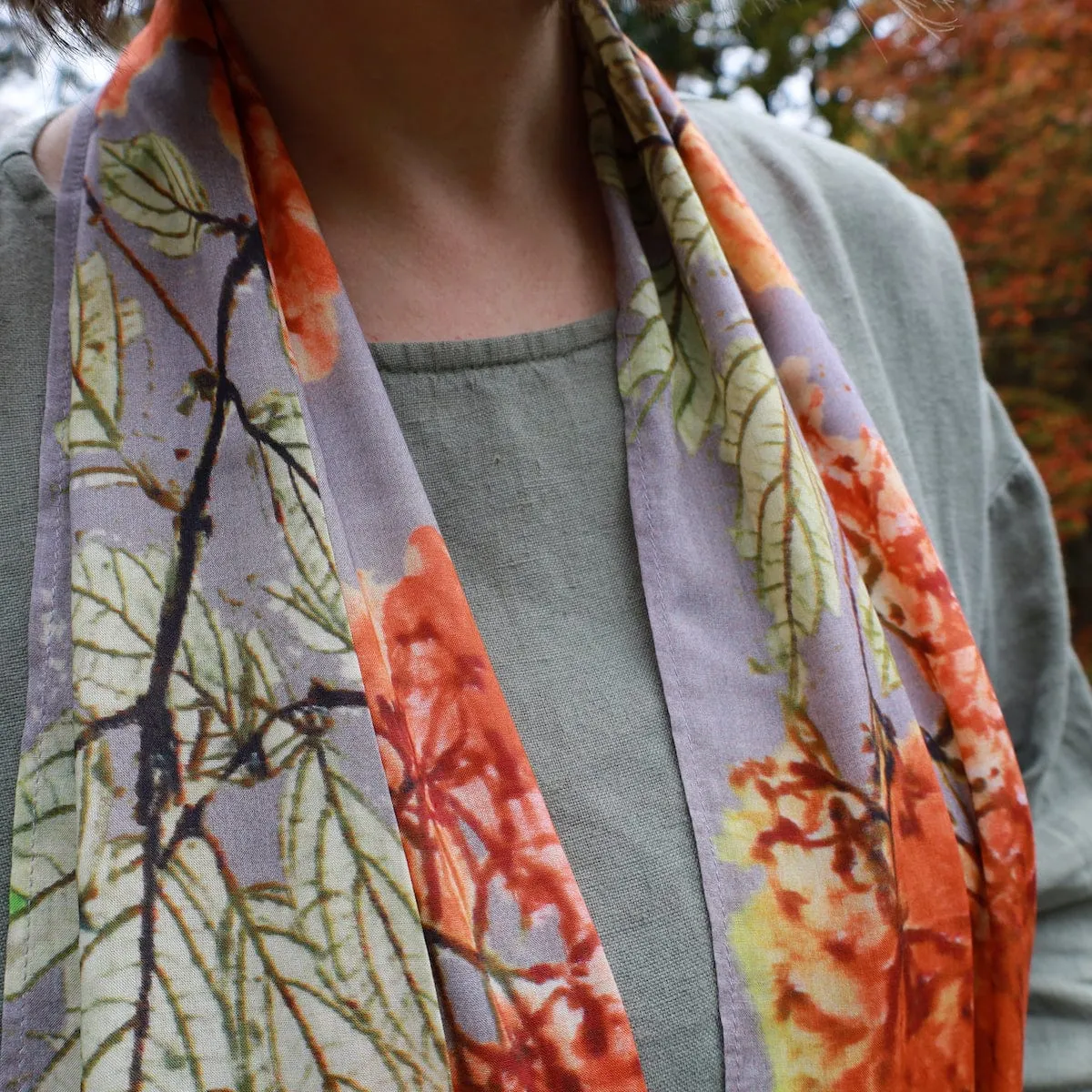 Victorian Hydrangea Cotton Scarf