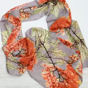 Victorian Hydrangea Cotton Scarf
